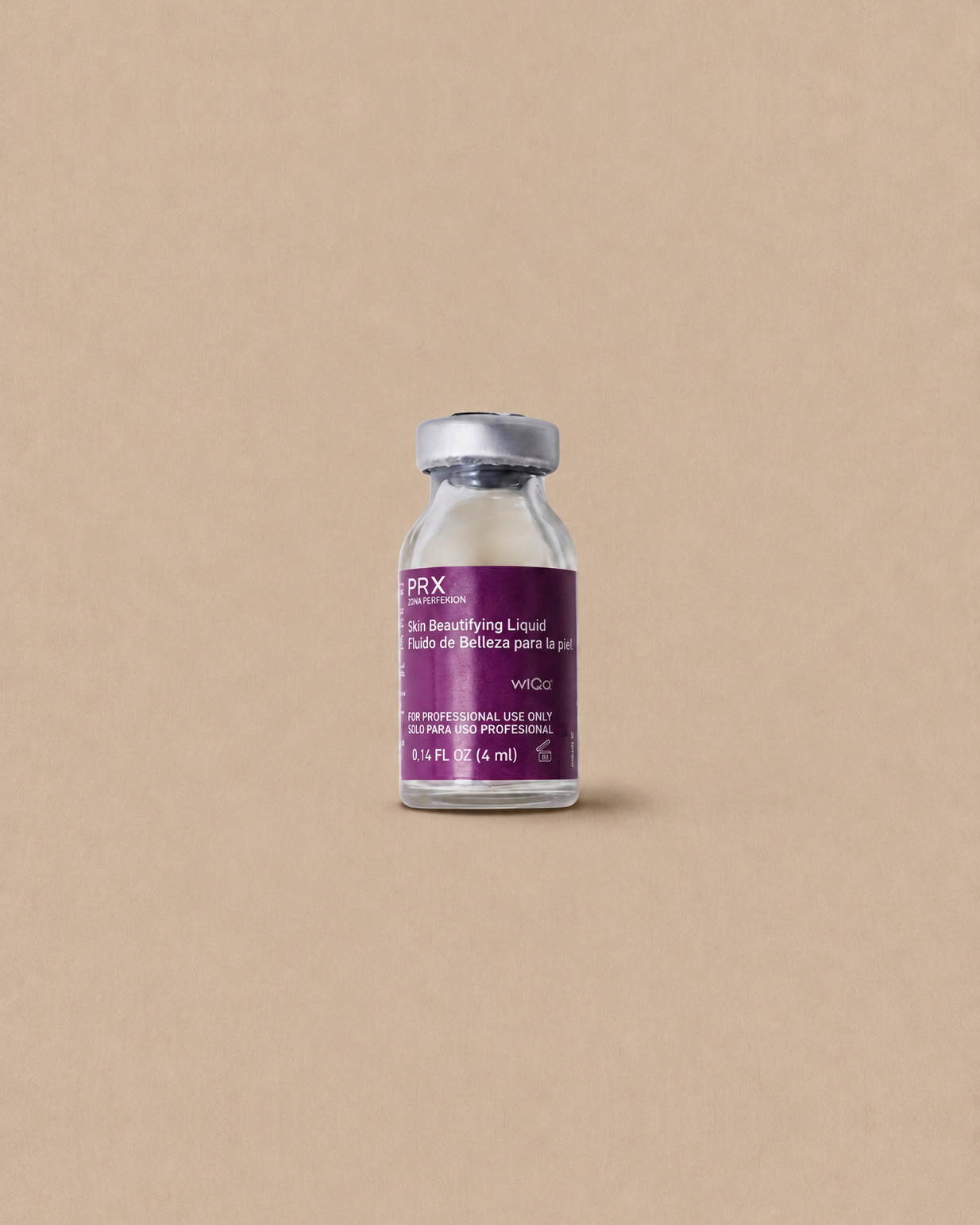 PRX vial treatment product on a beige background