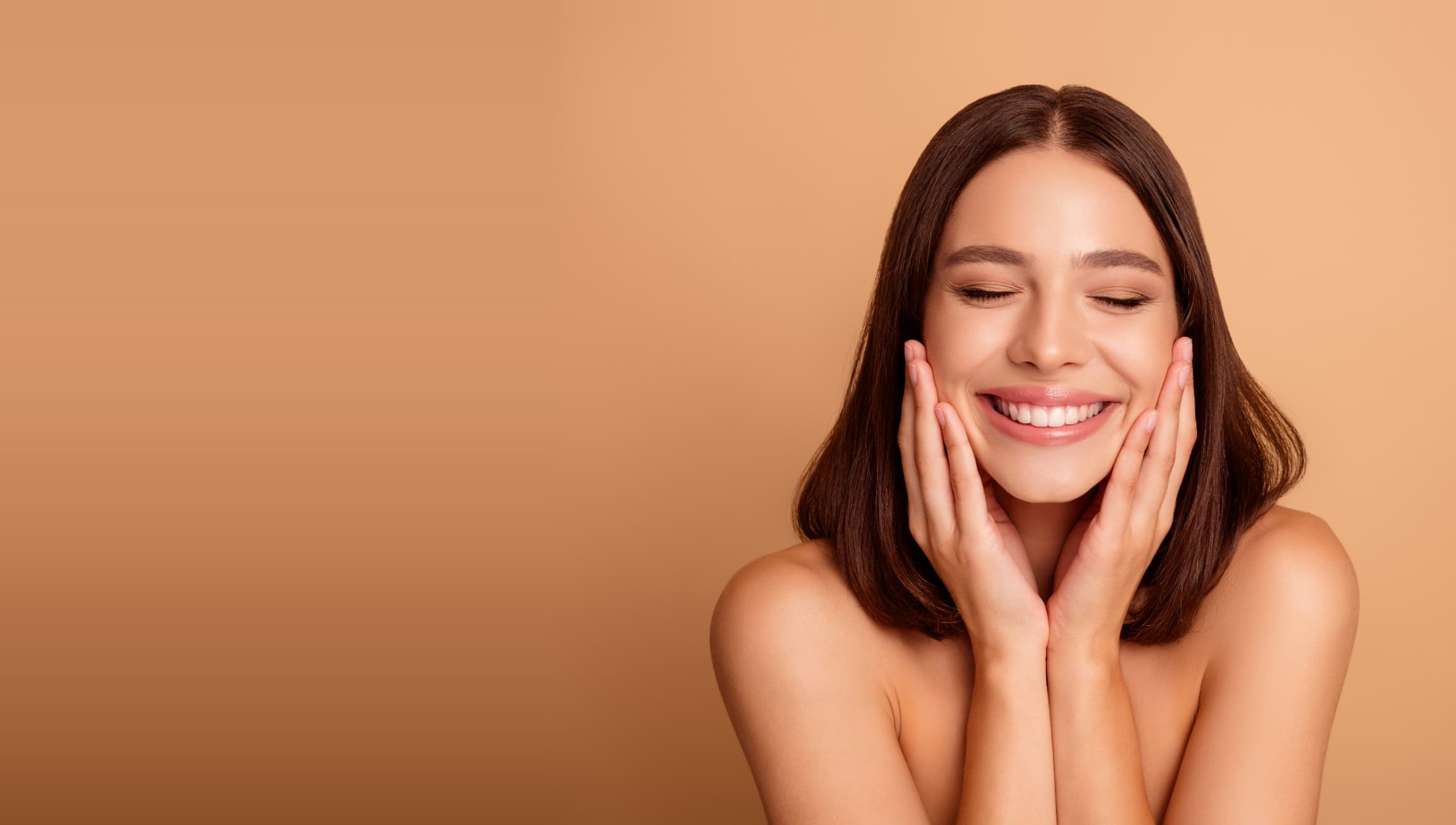 Woman with smooth, glowing skin after a YAG laser facial