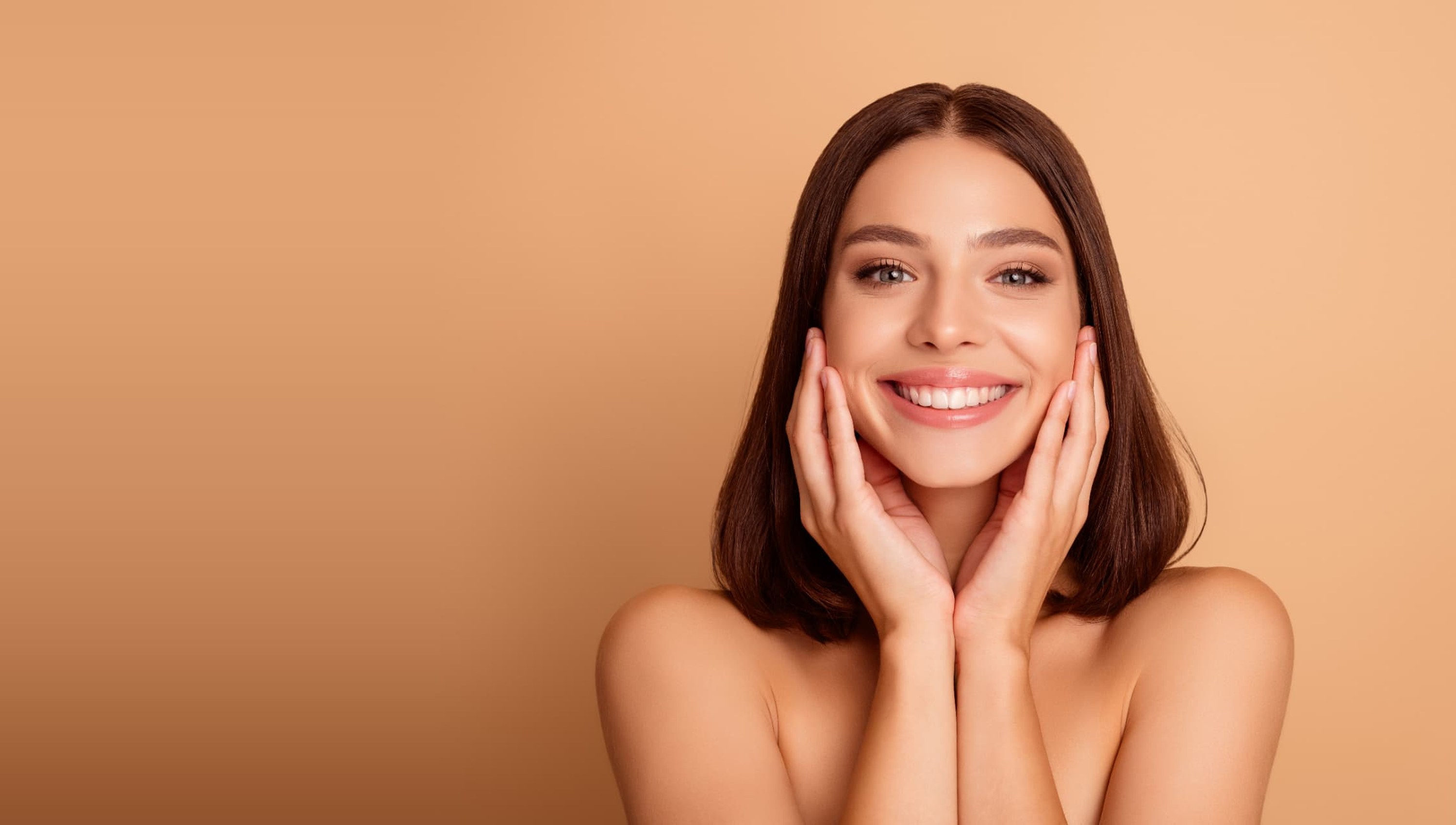 Woman with luminous, healthy-looking skin after PRX Glow