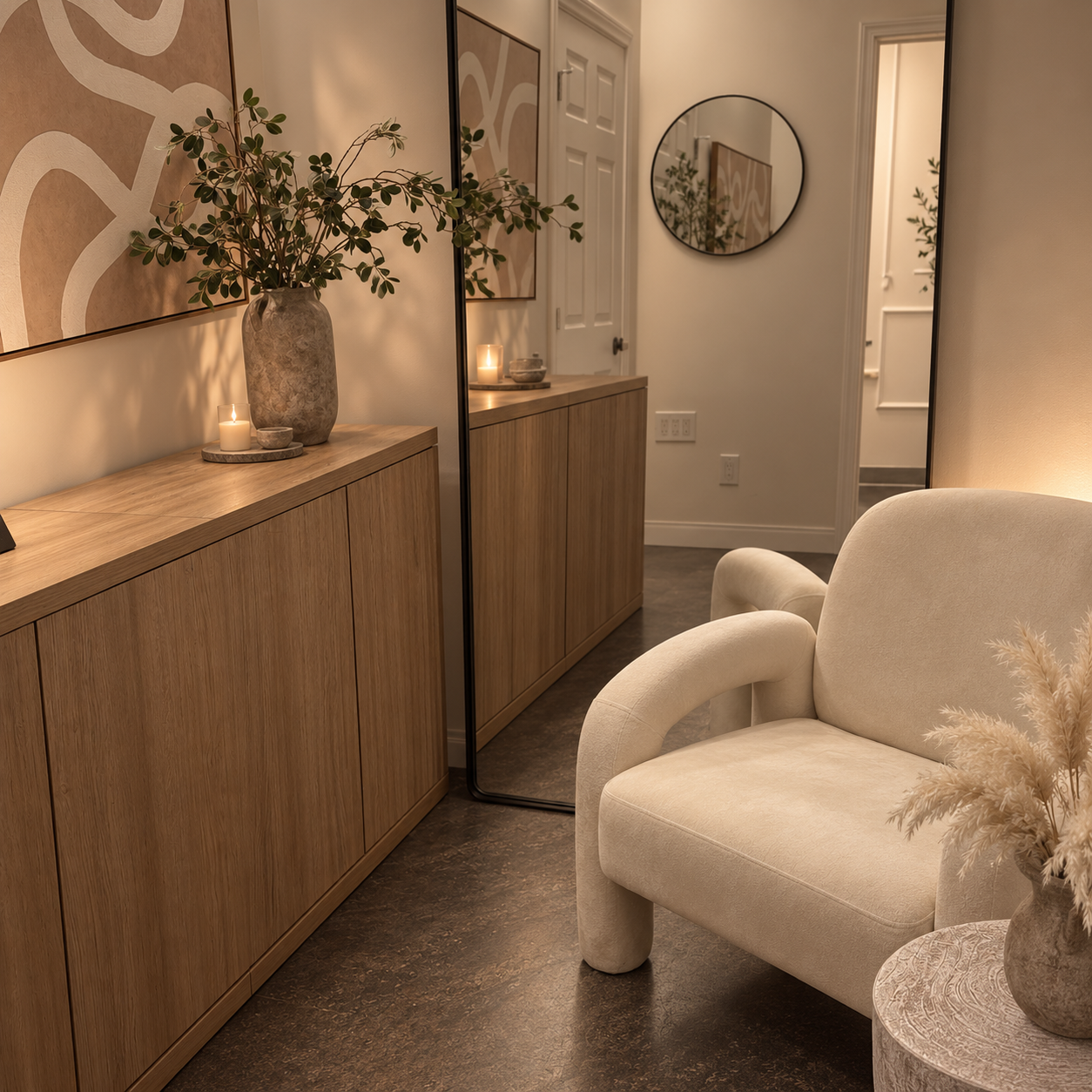 Warm, welcoming interior of Get Glowing MedSpa